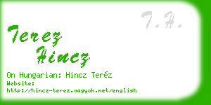 terez hincz business card