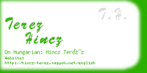 terez hincz business card